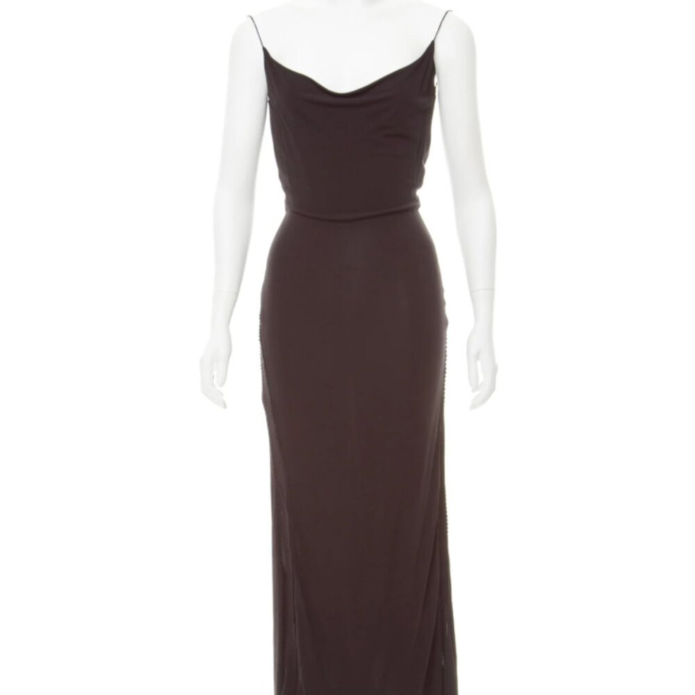 Black Yigal Azrouël Sinky Strappy Evening Dress